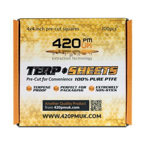 Terp Sheets Pre-Cut PTFE Squares 4x4" 100 Pack