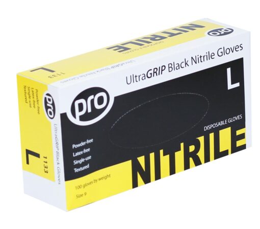 PRO UltraGRIP Black Nitrile Gloves - Image 3